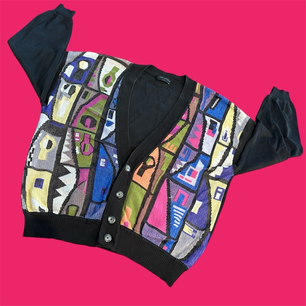 Colorful Abstract Cardigan